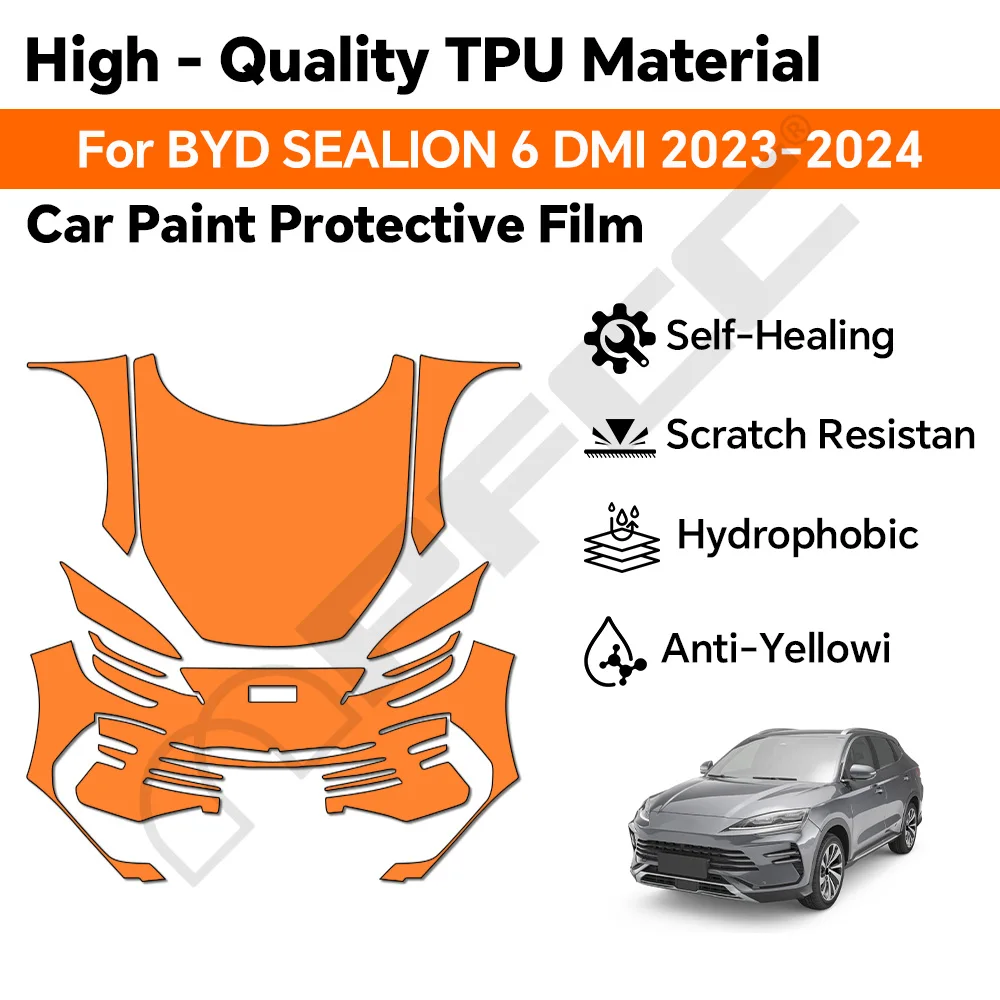 

For BYD SEALION 6 DMI 2023-2025 TPU Paint Protection Film Anti-scratch Car Body Clear Bra Pre-cut PPF Invisible Resistant Cover