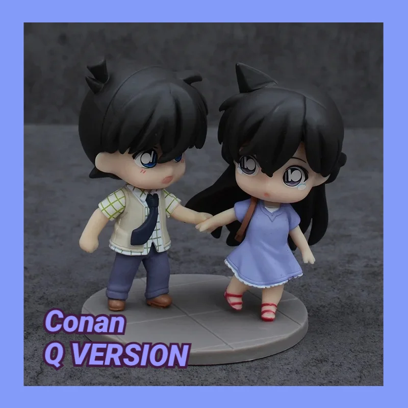 

Фигурки Детектива Конана: Шиничи Кудо и Ран Мори (Чиби) — Сцена, когда они держатся за руки, настольное украшение, декор для ПК, подарок для фанатов аниме