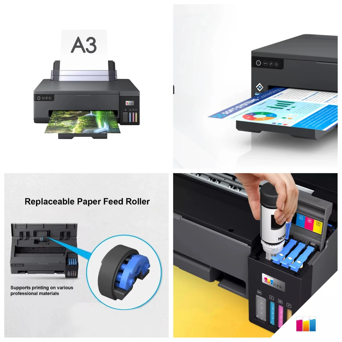 

WJW New Arrival A3 L11058 Inkjet Printer Automatic Ultra Low Cost Printing for A3 Sublimation Printer 4 Colors Printer