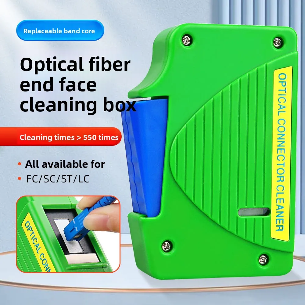 

FTTH Cassette Type Fiber Optic End Face Cleaner Optic Cleaning Box Tool for Maintaining/Repairing Optical Communication System
