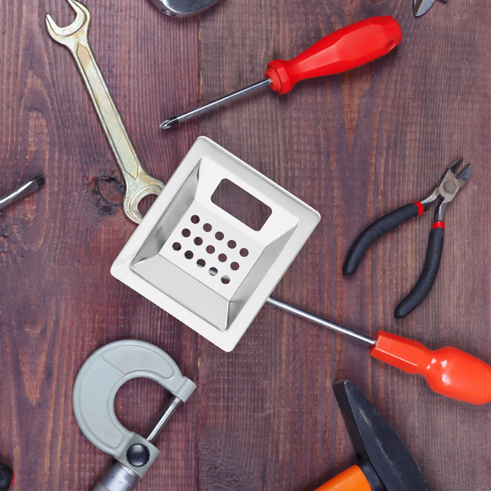 

1pc Outdoor Trash Ashtray Stainless Steel Windproof Cigarette Holder For Outdoor Trash Can Ash Holder Patios Commercial Use