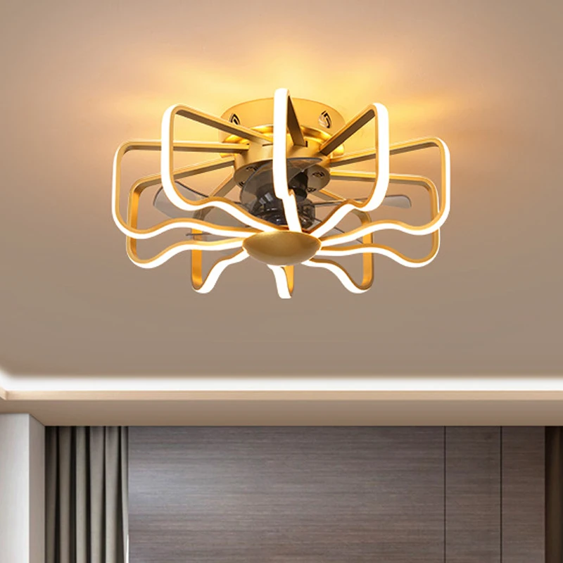 

Nordic Ceiling Fans with Lights for Bedroom Living Room Furniture Dining Room Ventilador Ceiling Fan Brightness Lighting