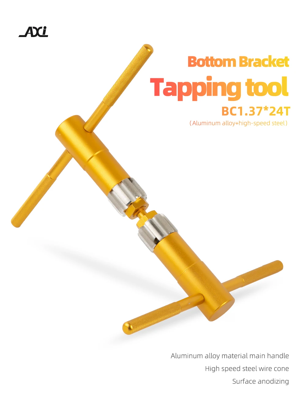Fahrrad BSA Gewinde Tretlager Gewindeschneiden Hochfestes Stahlwerkzeug BC 1,37x24T Fahrradrahmen Aluminiumlegierung Reparaturwerkzeugsatz – Detail 2