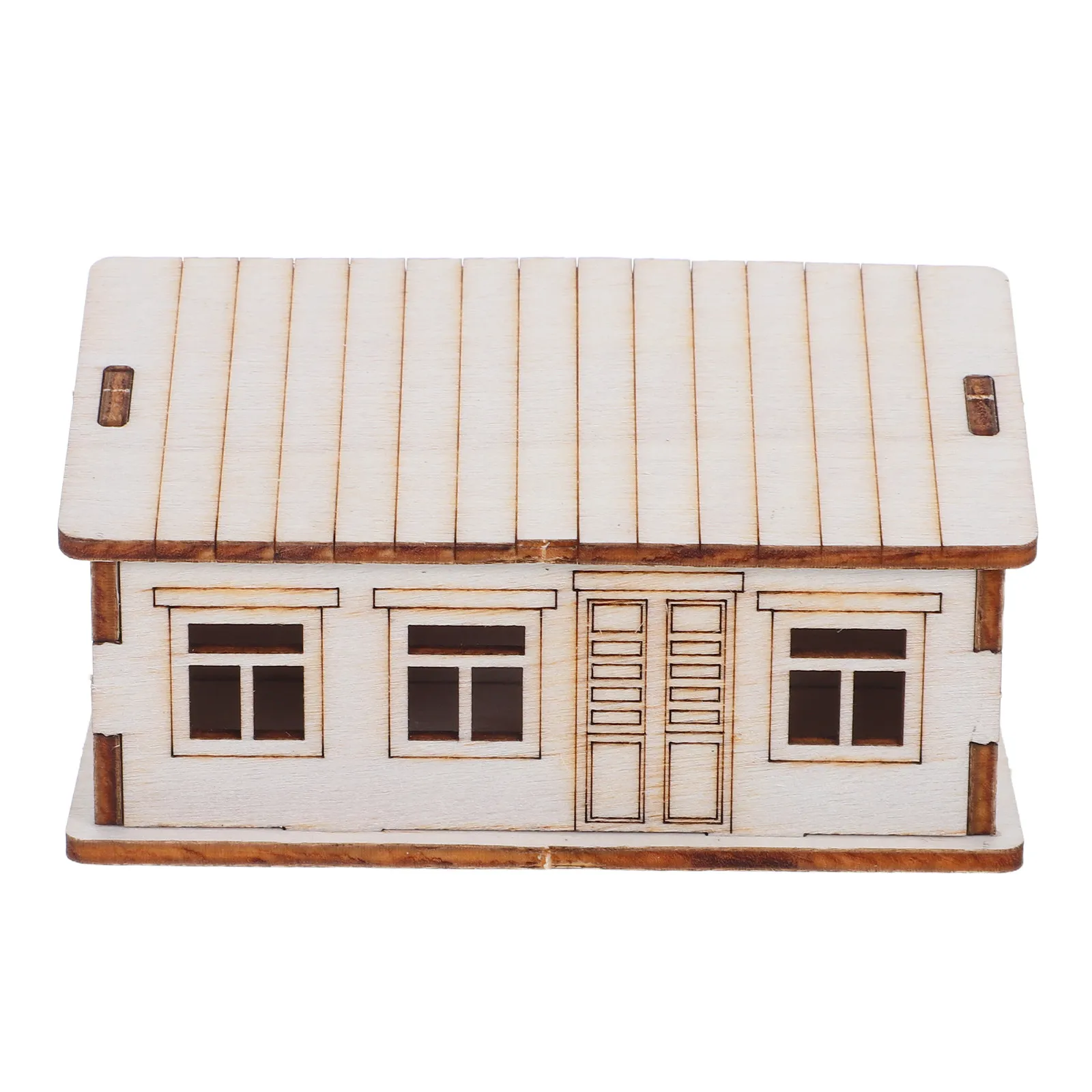 Casa de Madera, Pequeña Cabaña de Madera, Kit de Manualidades para Pintar, Decoración del Hogar, Cabaña en Miniatura Navideña, Kits de Construcción de Modelos de Mini Casas