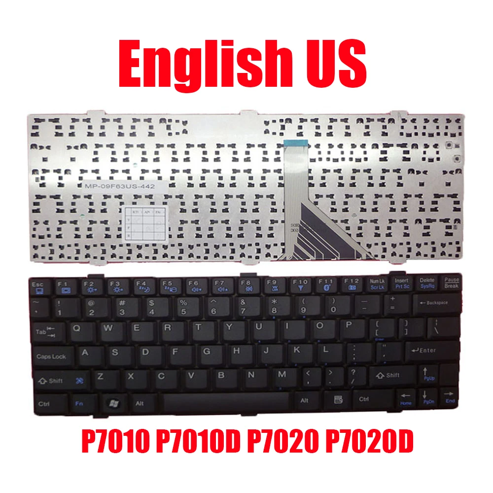 

Laptop Keyboard For Fujitsu For LifeBook P7010 P7010D P7020 P7020D MP-09F63U5-442 English US Black New