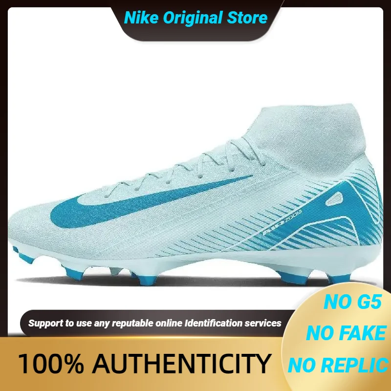 Nike Mercurial Superfly 10 Football Men Mid-top Blue Sneakers shoes FQ1456-400 With Original Box