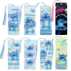Niedliches blaues Stich-Lesezeichen aus Acryl mit Quaste für Buchliebhaber, Disney-Stitch-Lesezeichen, Zubehör, Geschenke für Frauen, Männer, Fans