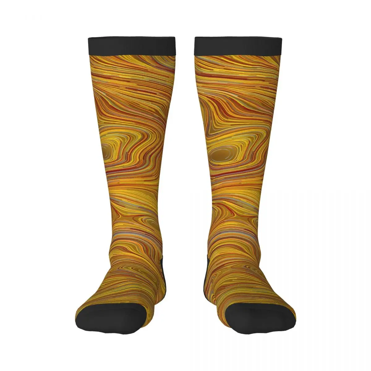 

Abstract Geometric Wave Unisex High Socks for Men Women Autumn Winter