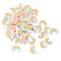 50 Pcs Rainbow Eraser Cute Stationery School Supplies Soft Material Student Writing Bulk Pack Mini Rubber Craft