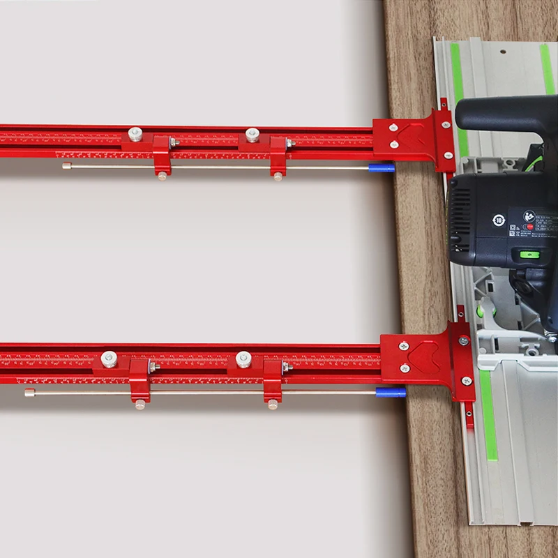 120cm Parallel Rail Guide System Woodworking Track Saw Guide Rail Joining Set Circular Saw Track Set Fixed Guide Rail Bracket