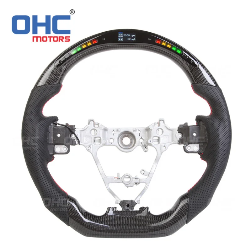 For Toyota Corolla 2014-2018 , Levin, RAV4 carbon fiber LED smart car steering wheel modification