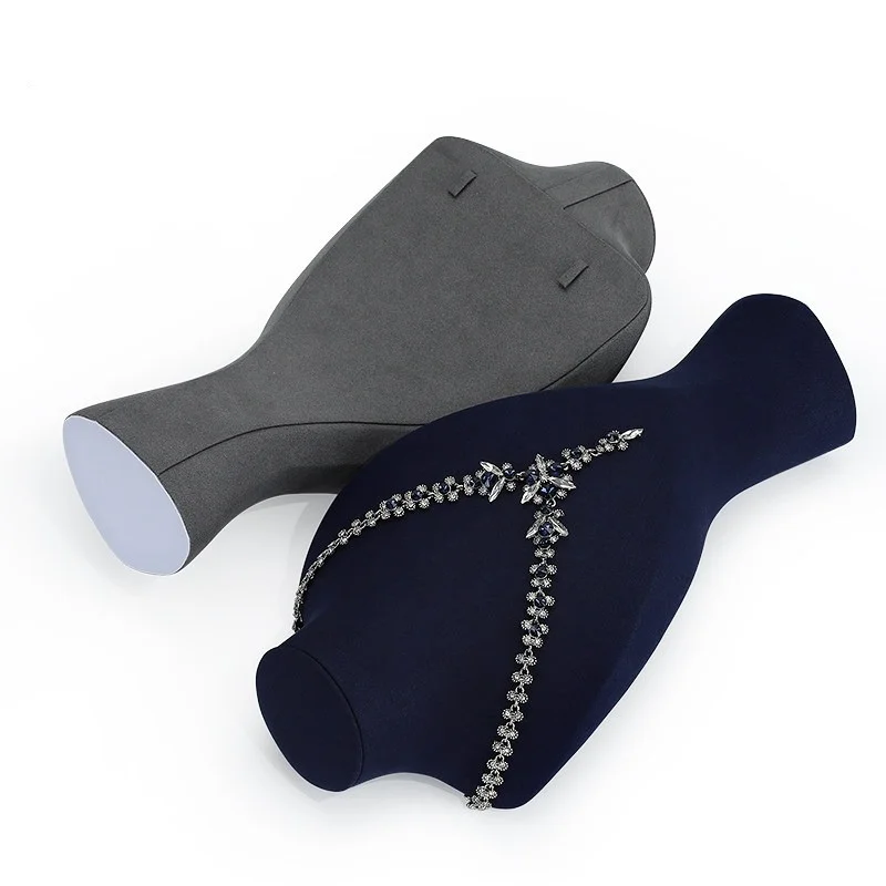

High-end Necklace Display Stand Mmade Of Super-fine Artificial Leather Featuring a Human Figure Model With a Neck For Pendant