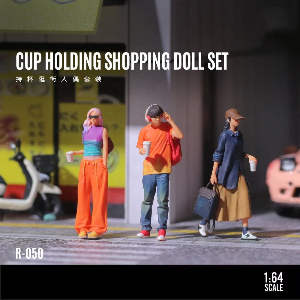 

Pre-sale Diorama 1:64 Miniature Figure Shopping Doll Set Car Garage Scenes Minifigure Model Kit DIY Craft Toys