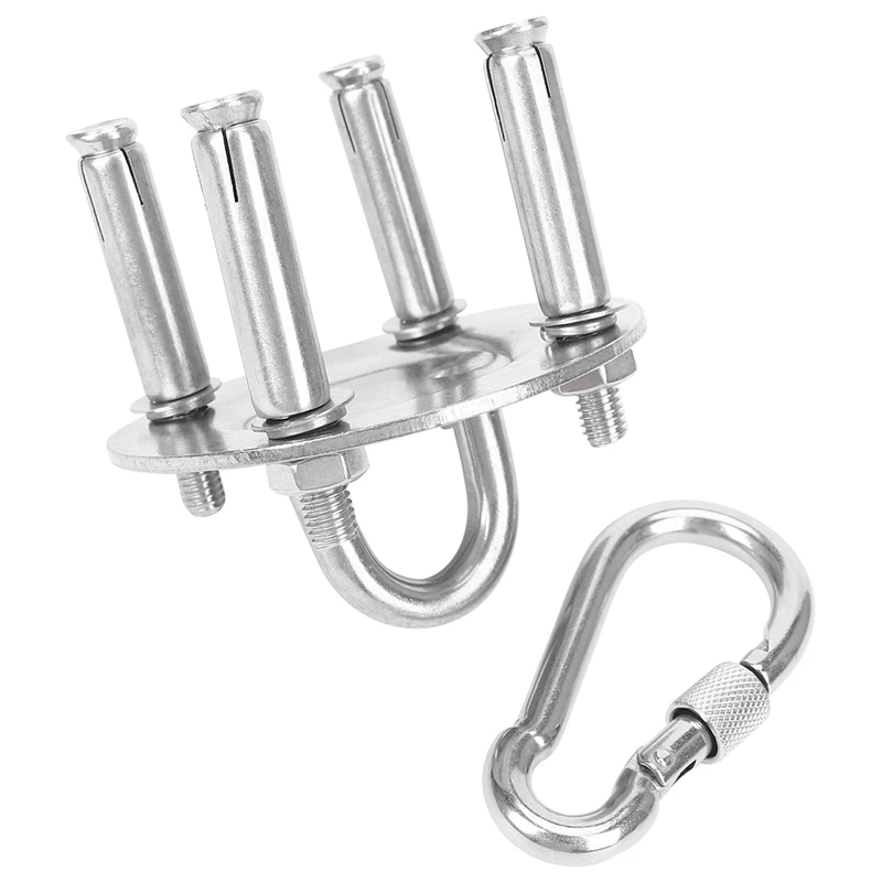 Swivel Hammock Hooks Stainless Steel 180 Degree Swivel Heavy Duty Swing Hangers Hanging Hooks Kit For Concrete Wooden