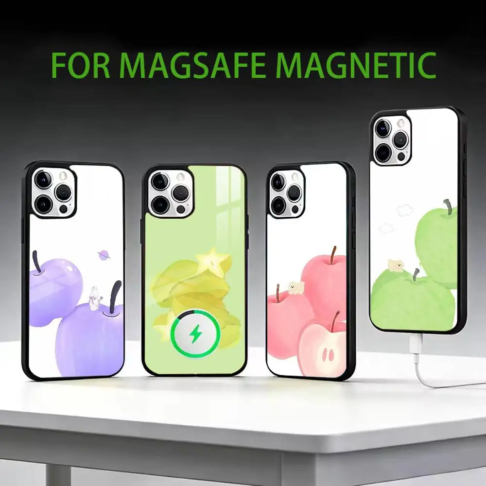 

Fruit Party Phone Case For iPhone17,16,15,14,13,12,11 Plus,Pro Max Magnetic For Magsafe Wireless Charging