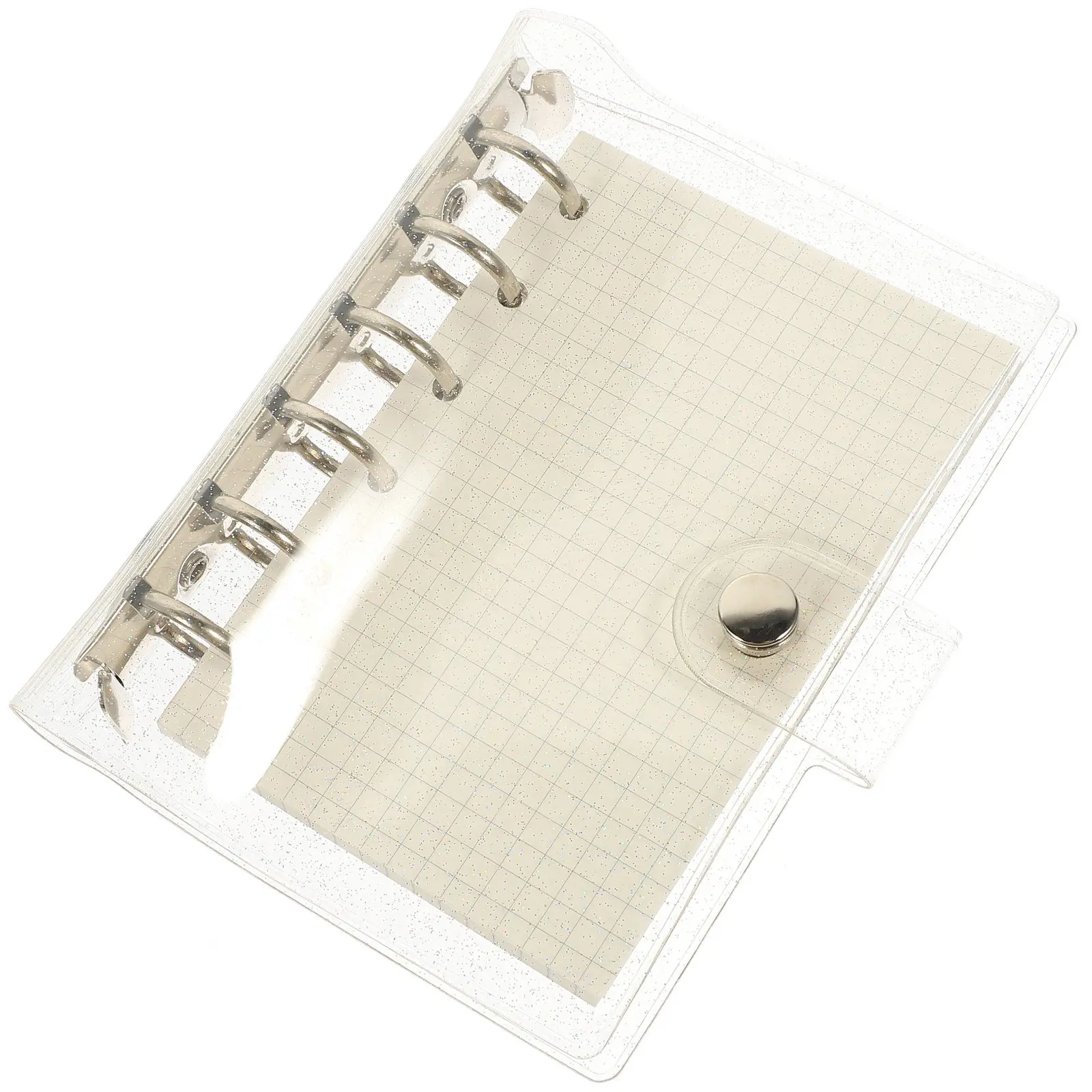 1Set Fashionable Detachable 6-Ring Loose-Leaf Binder Notepad A7 Small Lightweight Transparent Cover Smooth Writing Creative