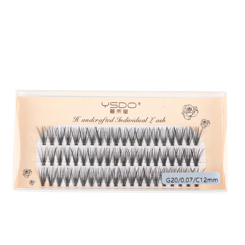 MEISHENJIE-Extensions de Cils Individuels, 3 Rangées, 60 Faisceaux, 8/10/12mm, Volume Préfabriqué, en Forme d'Éventail, Collé à la Chaleur, Outil de Maquillage, à Faire Soi-Même