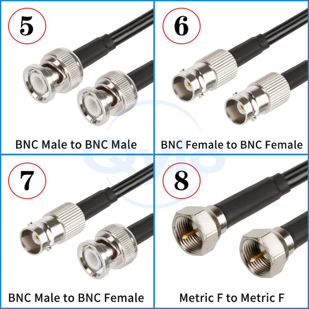 RF Monitoring Cable BNC to BNC to F-Type Male to Female Adapter Cable F-Type Cable / BNC Male to Female Extension Cable (1 pcs)