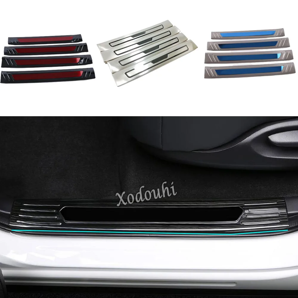 

For Mazda CX-8 CX8 2016 2017 2018 2019 2020 2021 Car Sticker Ornament Pedal Door Scuff Plate Cover Inside Threshold Trim Frame
