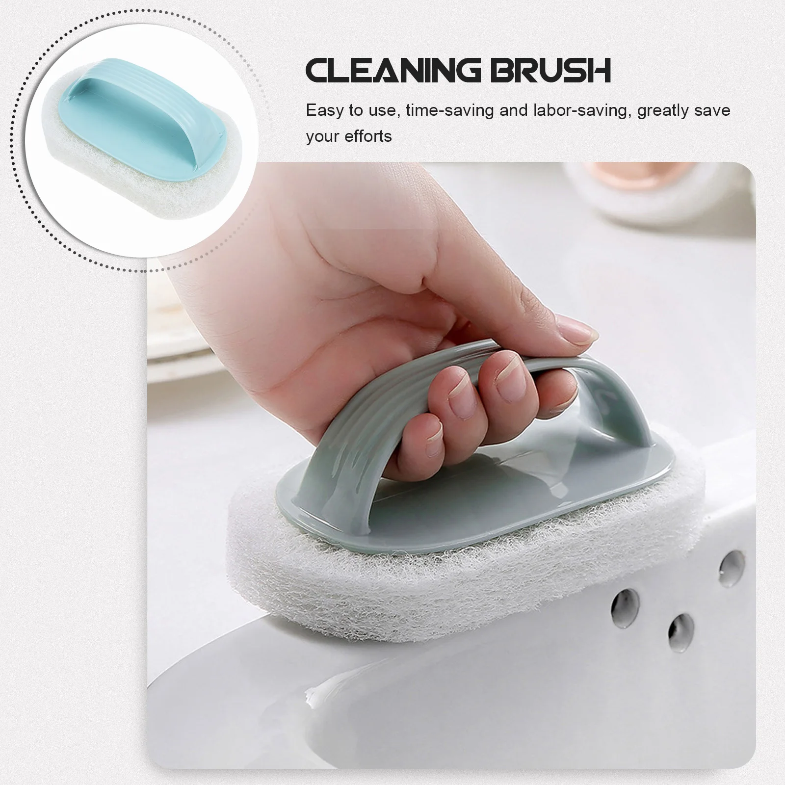 

6pcs BBQ Cleaning Brush Grilled Rack Sponge Oil Cleaner Plastic Bristle Free Grill Accessories Barbecue Tool Kitchen Bar