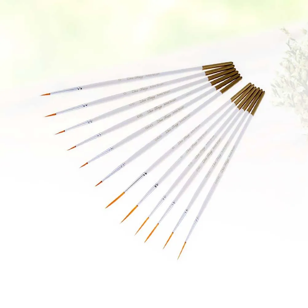 

2 Set Nail Art Brushes Nylon Bristles for Painting Dotting DIY Manicure Tools Acrylic Natural False Nails Fine Art Work
