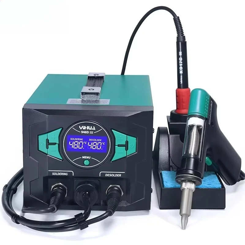 948D-III 3 in 1 Desoldering Rework 110W Soldering Iron Welding Tool Solder Suck Vacuum Desoldering Soldering Station