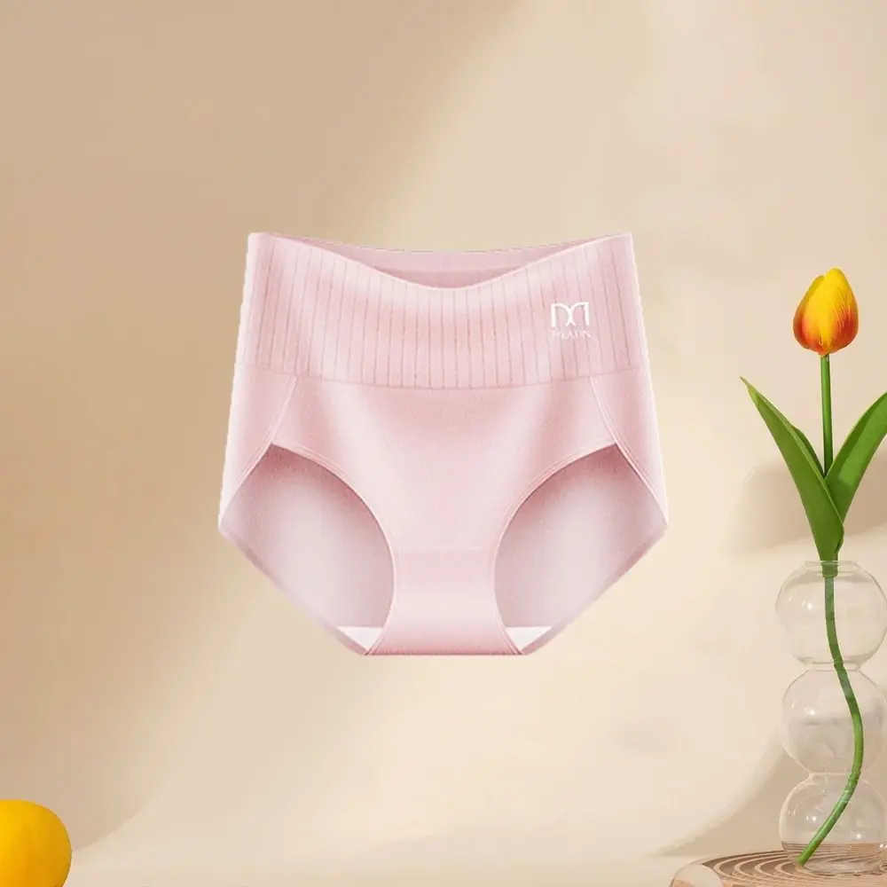 

Breathable High Waist Seamless Briefs Tummy Control Cotton Crotch Underwear Women Plus Size Lingerie Postpartum Panties Female