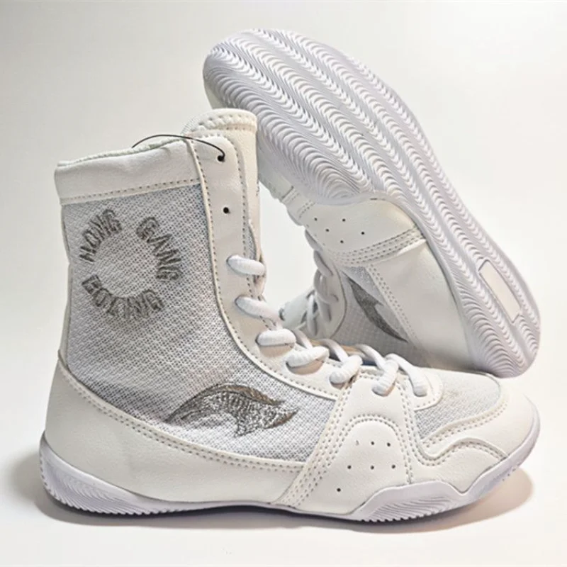 

Men's Women's High-top Comfortable Sneakers Large-size Breathable Wrestling Shoes Competition Training Professional Boxing Shoe