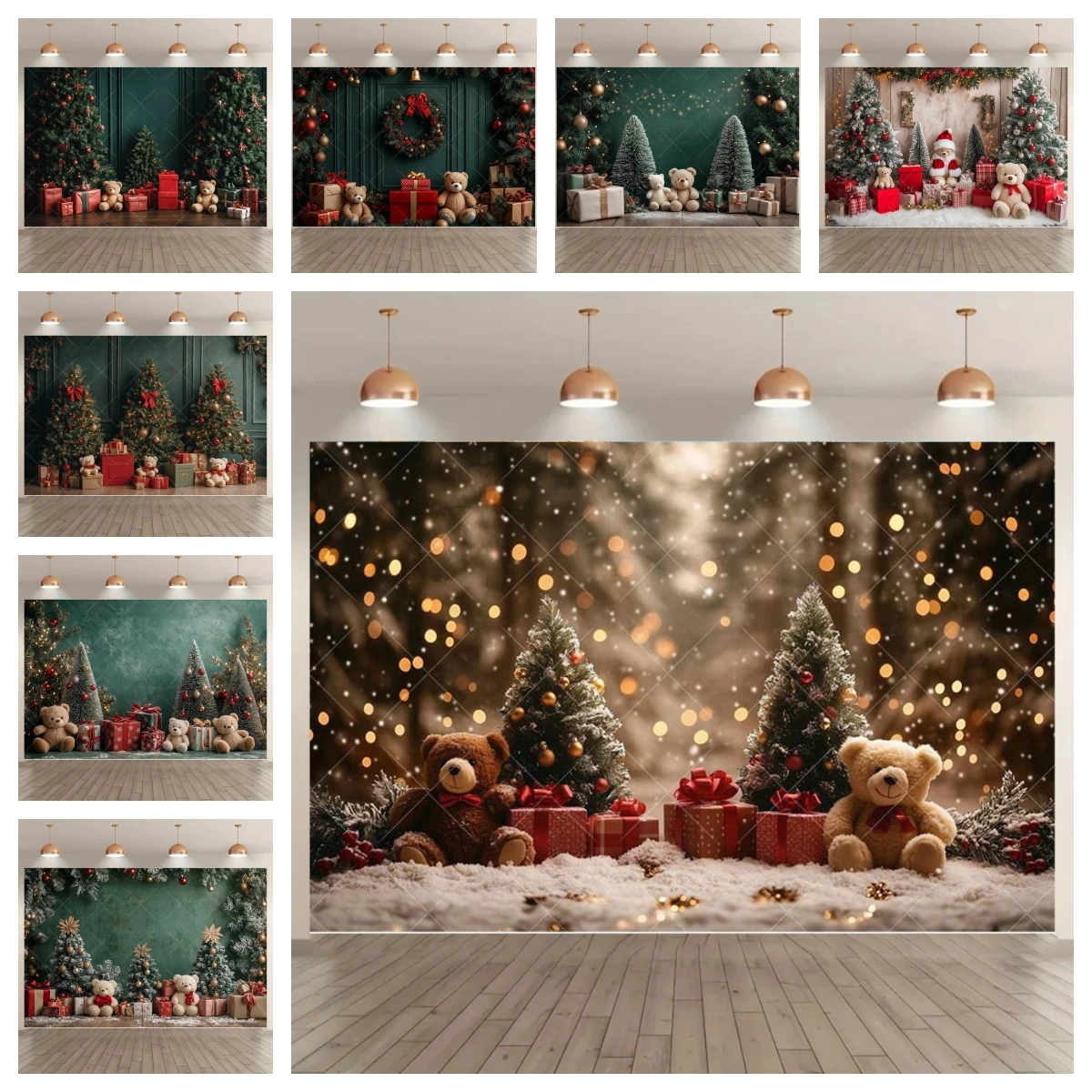 

Рождественские подарки Рождественская елка Фотография Фон Снег Зима Рождество Детские художественные портреты Украшения для вечеринок