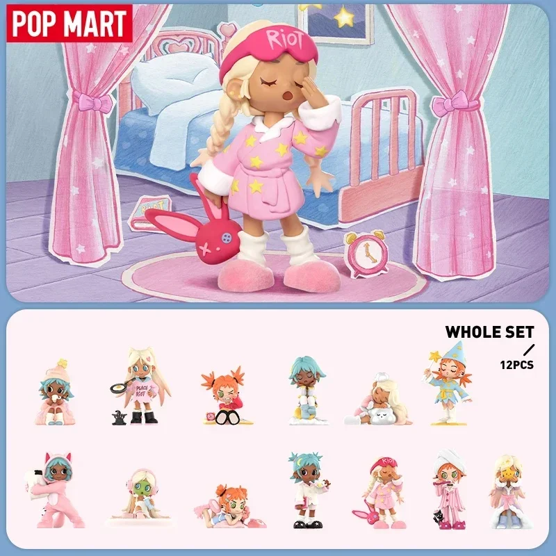 

POP MART Lil Peach Riot Sleepover Series Mystery Box Подлинная глухая коробка Guess Toys Сумка Орнамент Фигурки Домашний декор Настольная кукла