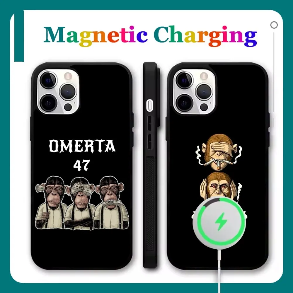 

Omerta47 Phone Case For iPhone 16,15,14,13,12,11,Pro,Max,Plus,Mini,SE New Magsafe Magnetic Wireless Charging