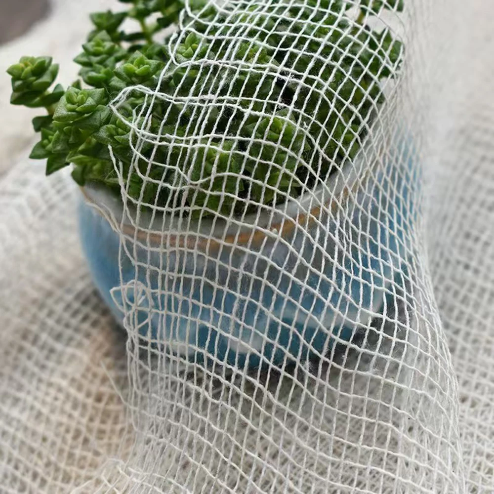 Bulk 20 Meters Soft Mesh Net Fabric Cotton Polyester Thin Robust Material for Garden Maintenance And Art Installations