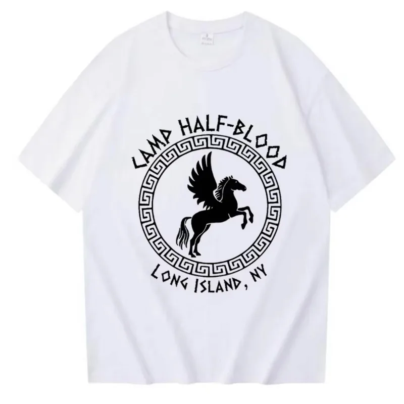 Camiseta de moda Camp Half Blood Long Island Sound New York Percy Jackson, camiseta de verano para hombres y mujeres, camisetas casuales de moda, Tops
