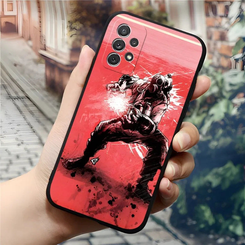 Team Fortress 2 Phone Case For Samsung A12 A50 A52 A51 A53 A33 A13 A22 A31 A40 A03S A32 A21 A81 A42 Silicone Black Cover