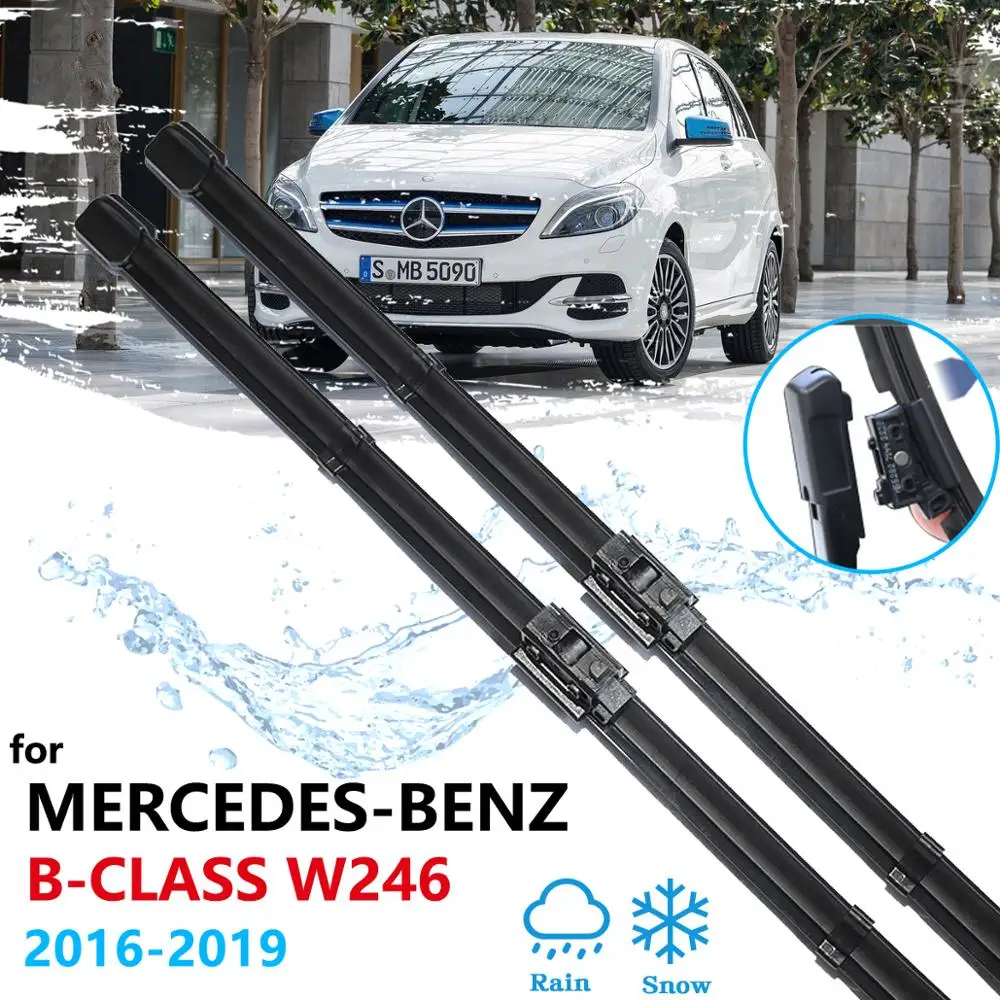 For Mercedes Benz B-Class W246 2016~2019 Windscreen Windshield Wipers Car Accessories B-Klasse B160 B180 B200 Car Wiper Blades