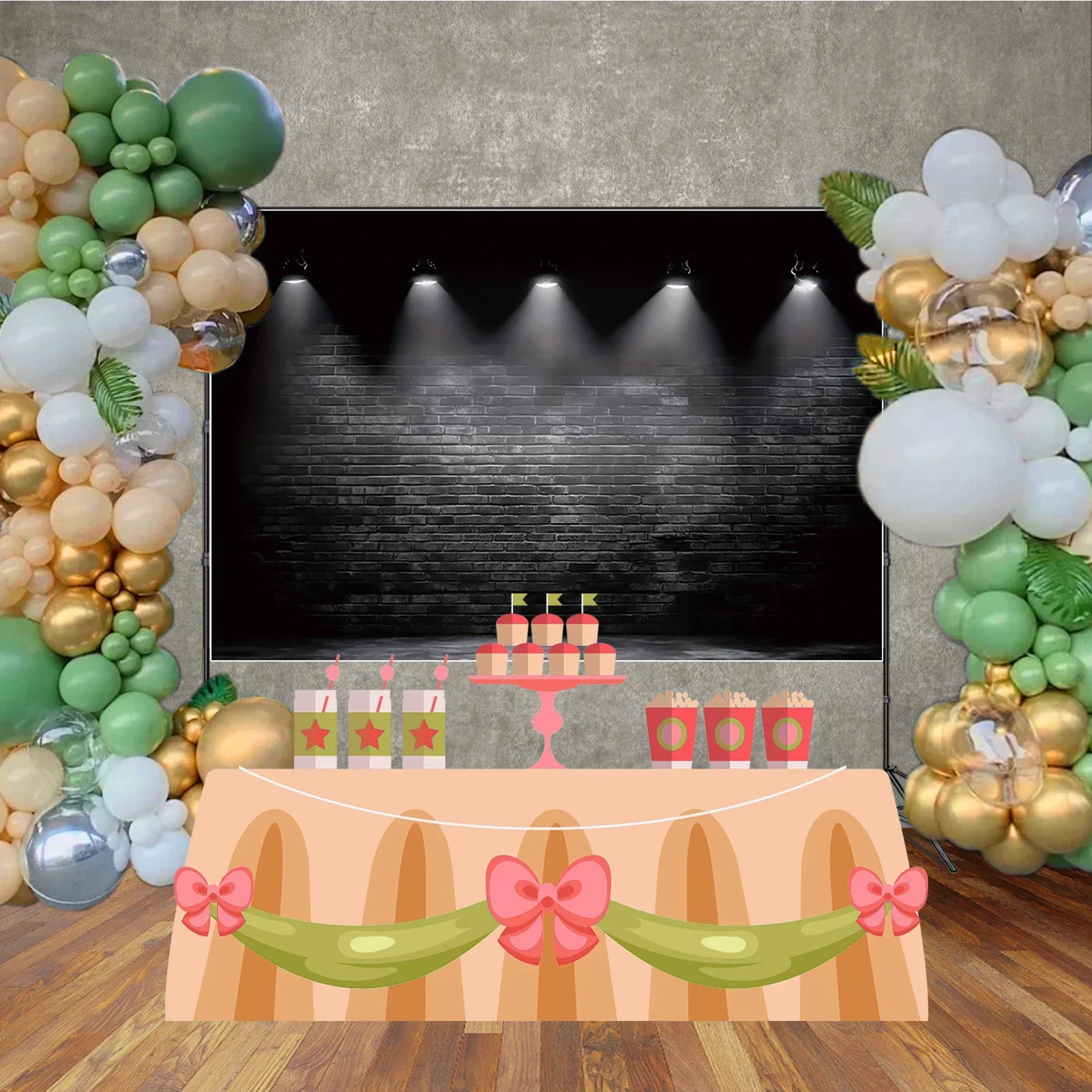 MOON.QG خلفية خلفية الطوب الرجعية للتصوير الفوتوغرافي حفلة عيد ميلاد الديكور الزفاف استوديو خلفية المنتج فوتوزون