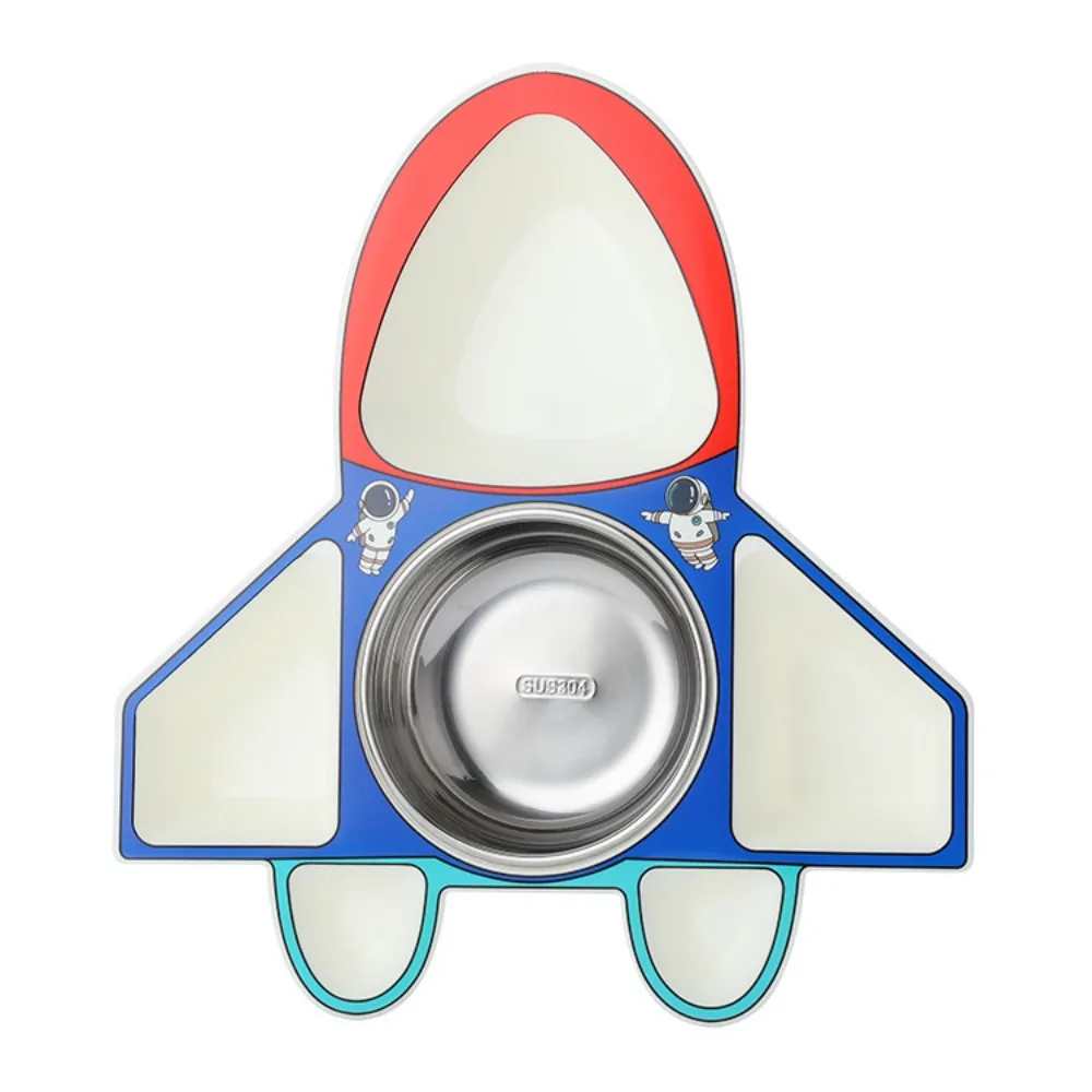 

Airplane Car Shaped Dinner Plate Detachable Cartoon Children's Tableware Drop Resistant Compartment Feeding Food Tray