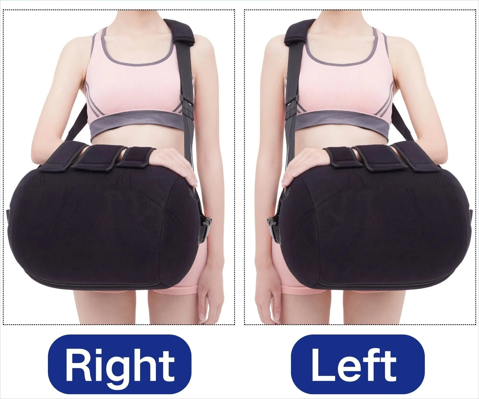 Customizable Abduction Sling with inflate Pillows, Shoulder Immobilizer Strap for Sleeping, Rotator Cuff Surgery