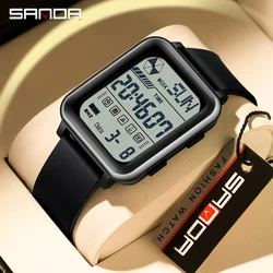 SANDA Digital Watch Men Military Army Sport Wristwatch Top Brand Luxury LED Stopwatch Waterproof Male Electronic Clock Gift 6159