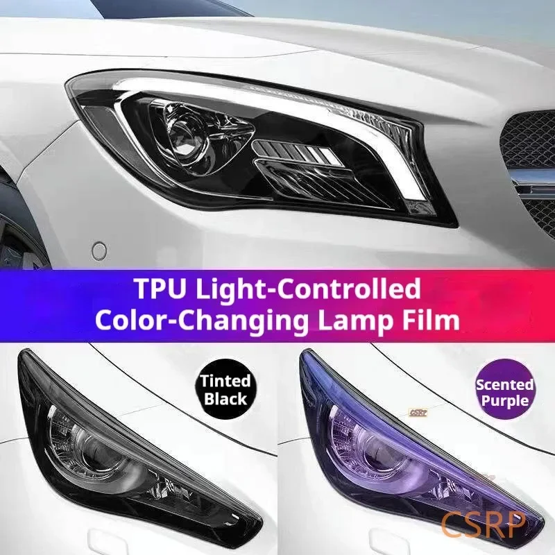 Automotive TPU Headlight Film Intelligent Light Control Car Body Protection Film Repair Scratches Photochromic Modification Film