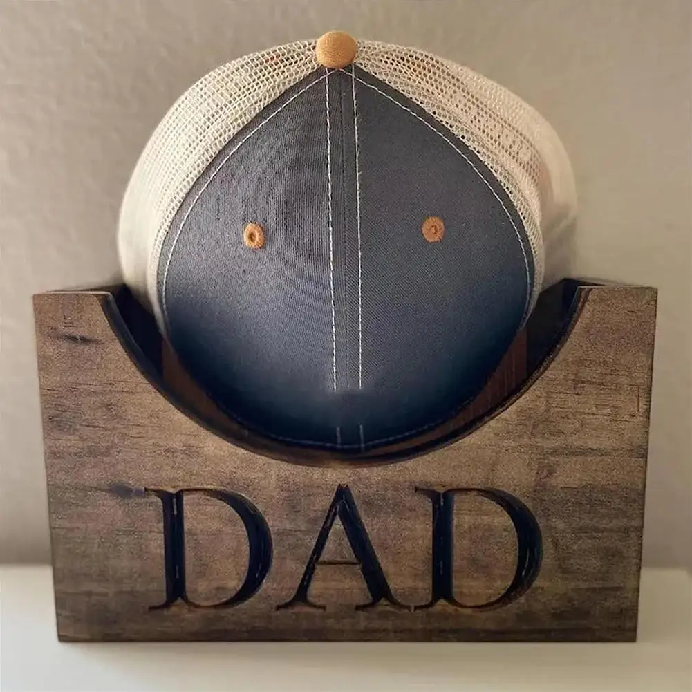 Support de chapeau de baseball en bois, casquettes de support, affichage pour chambre à coucher, papa, grand-père, cadeau de fête des pères