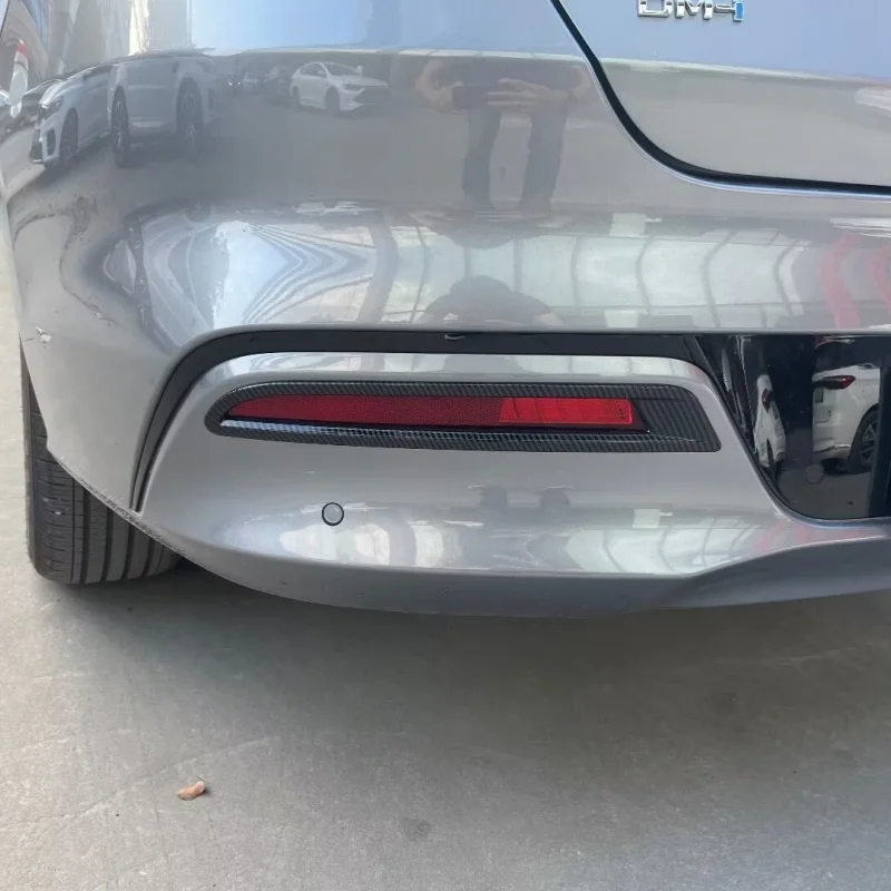 

Car Styling Rear Fog Light Eyebrow Cover Sticker Lamp Frame Protection Trim For BYD Qin Plus DM-i 2021 + Decoration Accessories