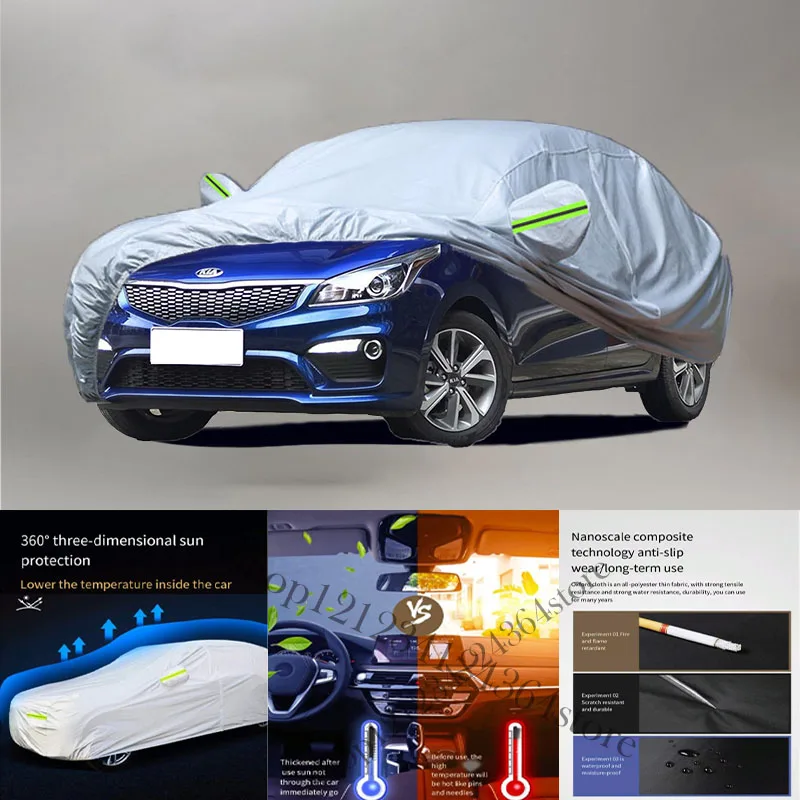 

For KIA K2 Auto Anti snow Anti dust Anti-uv Anti peeling paint And Anti Rainwater 210t car cover Car cover protection