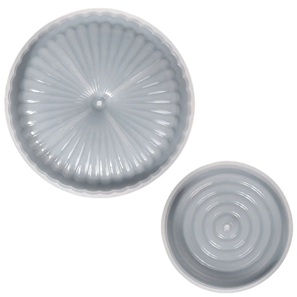 

2 Pcs Incense Seat Aromatherapy Plate Mold Tray Shaped Silica Gel Silicone Molds for Epoxy Resin