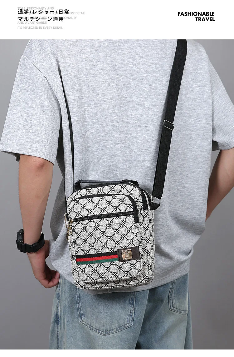 Herren-Umhängetasche, mehrschichtig, große Kapazität, wasserdicht, Oxford-Material, lässig, für Business, Schultertasche, Messenger-Tasche für Reisen und den täglichen Arbeitsweg – Detail 31
