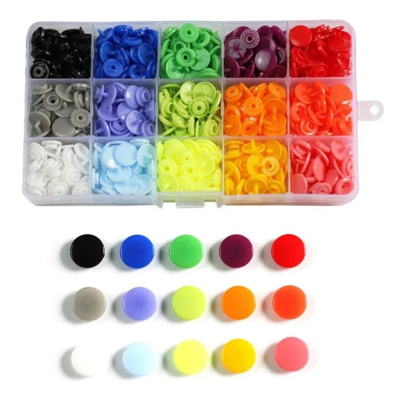 12mm Round Plastic Snap Button Rainbow Color DIY Sewing Poppers Fastener Press Button For Baby Clothing Bibs Sewing Accessories