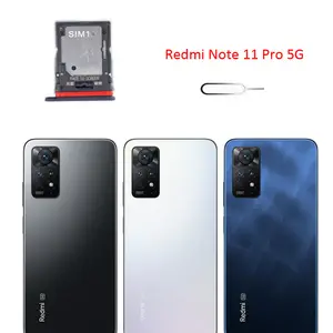 Bilashmart Phone SIM SD Card Tray Xiaomi Redmi Note 11 Pro 5G SIM Chip Slot Holder Drawer With SIM Eject Pin Black Blue
