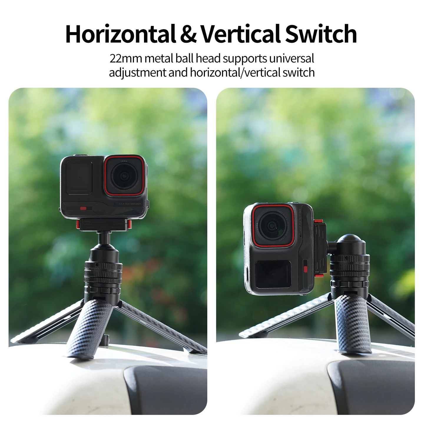 1/4 Zoll Kugelkopf Drehbare Schneckenklemme aus Aluminium 360° ° Panorama-Stativhalterung für DJI Osmo Insta360 GoPro Action-Kamera Zubehör – Detail 7