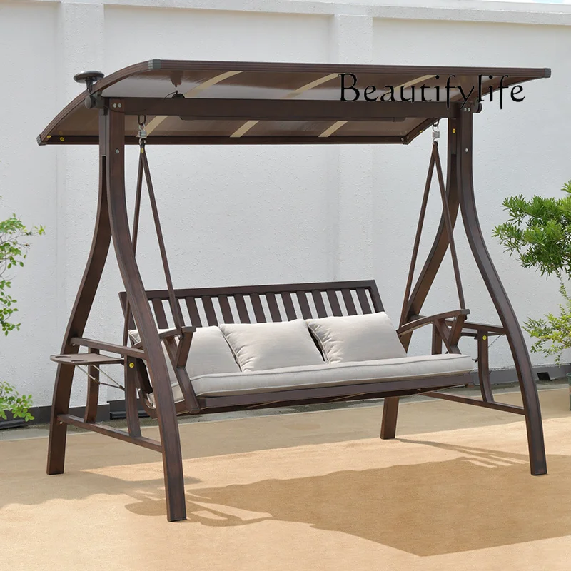 Outdoor Courtyard Garden Balcony Rocking Chair Home Leisure Double Swing Chair