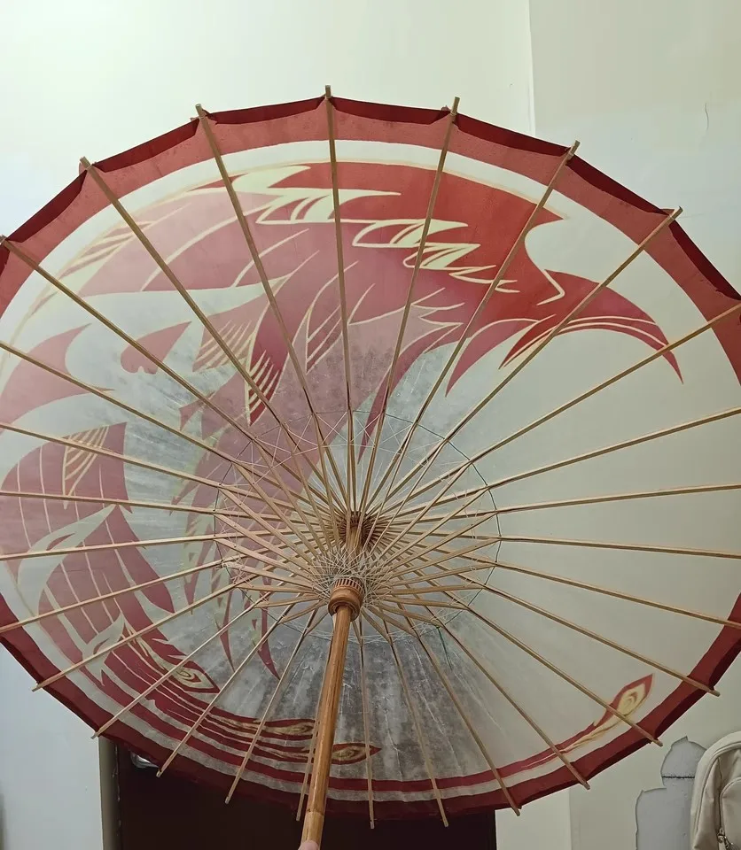 Wuthering Waves Changli Silk Cloth Women Umbrella Cosplay Japanese Ancient Dance Umbrella Decorative Umbrella Chinese Style